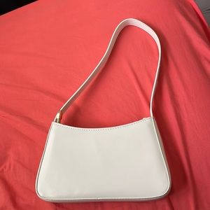 white baguette bag